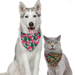 Cão vestuário verão bandanas customizável filhote de cachorro gato bandana babadores grande cachecol algodão impressão acessórios