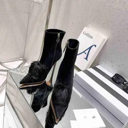 أشار Aquazzura إلى High Heels Toe Later Suede Seede Edened Boots Boots Women Fashion Booties مصممين فاخرون سليون سهرة الحفلات أحذية المصنع أحذية
