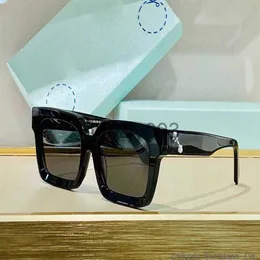 Moda OFF W óculos de sol Luxo Offs Branco luxo para homens e wo estilo 40001 moda clássico placa grossa preto branco quadro quadrado óculos glas263l caixa com WYJQ