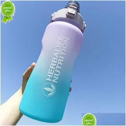 Garrafas de água Herbalife Nutrition Bottle 1100/2000Mlgradient Água potável Copo de leite Caixa de leite com St Drop Delivery Home Garden Ki Dhavh