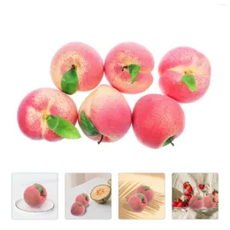 Decoração de festa 6 pcs frutas artificiais espumas de pêssego loja modelo modelos pouco mini decoração falso prop criança crianças brinquedos