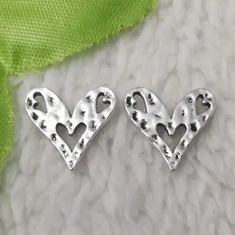 Altro Spedizione gratuita 448 pezzi Ciondolo con ciondolo a forma di cuore in argento antico 15x13mm #5179