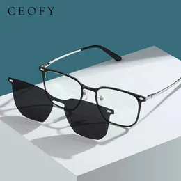 Mode Sonnenbrillen Rahmen Ceofy Männer Brillen Rahmen Magnetische Polarisierte Sonnenbrille Myopie Rezept Mode Brillen Rahmen Für Männer Frauen 231215