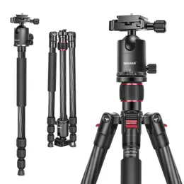 Neewer Kohlefaser 66"/168cm leichtes tragbares Kamerastativ Einbeinstativ + 360-Grad-Kugelkopf + Wasserwaage für Canon Nikon