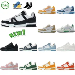 Designer Trainer Sneakers Casual Shoes Black White Men Women Platform Fashion Low Tops Shoe Red Green Leather Rubber Walking Outdoor Mens Womens Trainer Sneaker