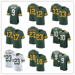 Green Baypackersfootball Jerseys 9 Кристиан Уотсон 12 Роджерс 33 Аарон Джонс 28 Диллон 10 Лав 18 Рэндалл Кобб 7 Набережной Уокер 4 83