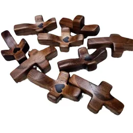 Black Walnut Cross American Style Handle Piece Cross my heart Encourage Gifts Arts and Crafts LT726