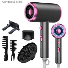 Electric Hair Dryer Hair Dryer with Diffuser Blow Dryer Comb Brush 1800W Ionic Hair Dryers with DiffuserConstant Temperature Hair Care Without Dama T231216