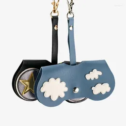 Storage Bags 1Pcs Women's Glasses Bag Cute Eyeglass Case Anti-pressure Cartoon Eye Protection Portable Hanging Cover Supplies