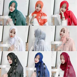 Lenços moda senhoras headwear acessórios lenços árabes dubai franjas hijab islâmico xale temperamento bola de pele decoração