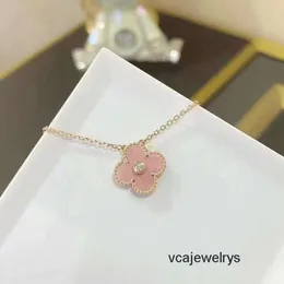 Designer Van Clover Bracelets Band diamond 5A quality four leaf clover vanly cleef necklace Natural Shell Gemstone Gold Plated 18K for woman T0P Ad