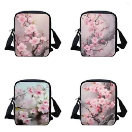 Sacs de soirée Luxe Cherry Blossom Design Cross Body Bookbags pour enfants Casual Fashion Petite capacité Schoolbags Voyage épaule