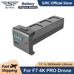 Aksesuarlar SJRC F7 4K Pro Drone için Orijinal Pil 11.1V 2600mAh Lityum Piller Yedek Parçalar Aksesuar Kitleri Gerçek Zamanlı Güç Ekran