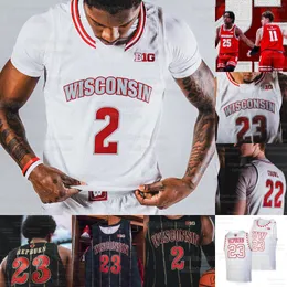 Wisconsin Basketball 2023 Alternativ Jersey 2 AJ Stor 25 John Blackwell 31 Nolan Winter 33 Jack Janicki Wisconsin Jerseys Custom Stitched Mens Youth Trevor Anderson