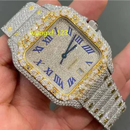 moissanite watch Drop nakliye hip hop moissanite saat erk diamond elmas altın moda hip hop erkek lüks marka saatler