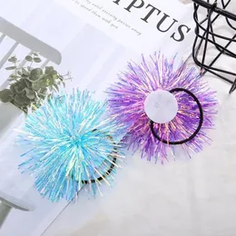 إكسسوارات الشعر 12pcs بوم روابط الكرة مرنة نطاقات pompom لطيف الحبال ملونة حاملي ذيل الحصان scrunchie