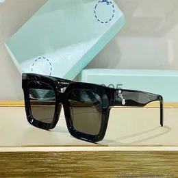 Модные солнцезащитные очки Off w, роскошные белые дизайнерские очки для мужчин и женщин в стиле 40001, классические очки с черной квадратной оправой и толстой пластиной Lyf4 EO36
