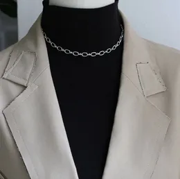 Långkedjiga halsband hiphop för kvinnor män hals mode smycken tillbehör