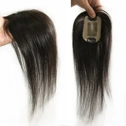 Parrucche in pizzo 7x10 Base mono diritta legata a mano con clip nei capelli Toupee 12 pollici Parrucchino Topper per capelli umani per le donne 231215