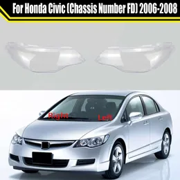 علبة مصابيح الأمامية لـ Honda Civic (رقم الهيكل FD) 2006 2007 2007 2007 Car Headlight Cover Cover Lamp Lens Lens Closp Ssshade