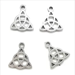 Whole Lot 100pcs triangle Antique Silver Charms Pendants Jewelry Making Bracelet Necklace Earrings 16 15mm DH0851271C