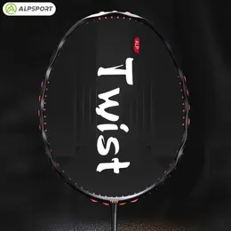 Badminton Rackets Alpsport MH-V5 5U 75g Wave Legal Original Max 38lbs 100%Full Carbon Fiber Torsion Frame Badminton Racket Novice Professional 231216