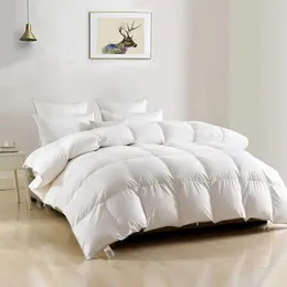 Comforters sätter DWR Tunga fjädrar ner Comforter Spuer King Ultrasoft Egyptian Cotton Quilted 750 Fillpower Overfilled Winter Warm 231215