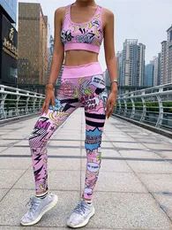 Women's Two Piece Pants 2 Gym Set Sports Bra and Leggings Jogging Women Clothes Seamless Workout Tight Fitness Suit 231215