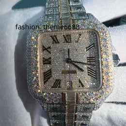 2023 Gioielleria raffinata Hip Hop Orologio meccanico VVS Moissanite 100% Supera il test dei diamanti Orologio da uomo con consegna veloce