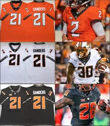 NCAA Oklahoma State Cowboys 21 Barry Sanders College Football Jerseys Stitched