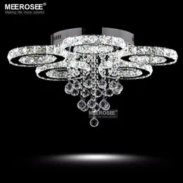 Lustres de cristal modernos luz diamante led lâmpadas teto para jantar sala estar anel círculo lustres lamparas de techo casa indoo216x