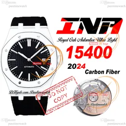 Inaf AP15400 A3120 Automatisk män Titta på vit kolfiberfodral svart texturerad stick urtavla nylon rem super upplaga reloj hombre puretime f6