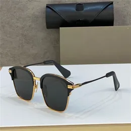 Mens Designer Óculos de Sol Óculos de Sol 142 Quadro Completo Popular Vintage Espelho Lente Cor Dourada Unissex Antireflection280C