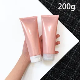 Pink 200g Plastic Cream Soft Bottle Refillable 200ml Cosmetic Make up Body Lotion Shampoo Squeeze Bottles Empty290p