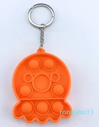 Keychain poo-its fidget 장난감 감압 장난감 키 체인 방지 스트레스 불안 완화 거품 보드 키 링