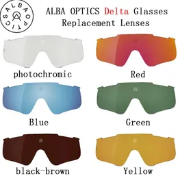 Gözlükler Alba Optik Delta/Stratos Yedek Lens Açık Hava Spor Polarize Lens Bisiklet Güneş Gözlüğü Fotokromik Lensler Çok Molor İsteğe Bağlı