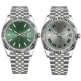 男性のために注意する高品質の自動ムーブメント31mm 36mm 41mm時計ステンレス鋼ストラップ豪華なカップルデートウォッチ防水青緑色の腕時計
