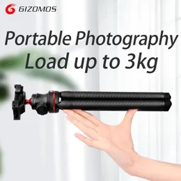 Uchwyty Gizomos GM8 bezlusterkowy telefon Tripod Portable Travel Mini Camera Tripod Bluetooth Pilot Selfie Selfie Selfie Stojak