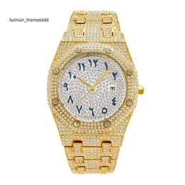 Redleaf 2023 Hot بيع المصنوع يدويًا من الفولاذ المقاوم للصدأ مشاهدة D VVS1 Round Moissanite Diamond Watch For Gift