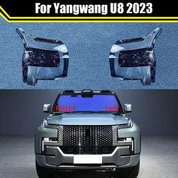 Front Car Headlight Cover for Yangwang U8 2023 Auto Headlamp Lampshade Lampcover Head Lamp Light Covers Glass Lens Shell