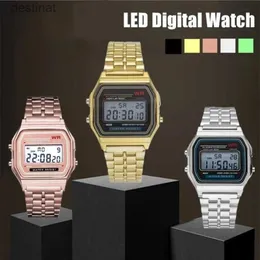 WEWNĄTKI WEWNĄTKI KOBIETA Mężczyźni oglądają złoty srebrny vintage LED Digital Sports Wristwatches Elektroniczny cyfrowy prezent prezent Mężczyzna A ++ L231216