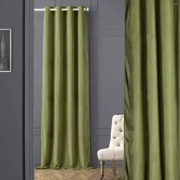 Curtain HPD Half Price Drapes VPCH-160412-108-GRBO Signature Grommet Blackout Velvet (1 Panel) 50 I x 108 PERENIAL GRÖN