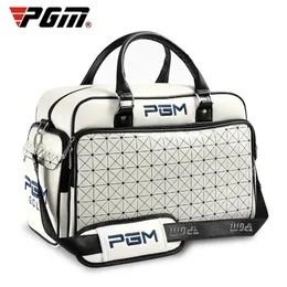 Golf Bags PGM Golf Bags Large Capacity Leather Golf Clothing Bags Waterproof Golf Shoes Bag Double Layer Sports Handbags YWB016 231216