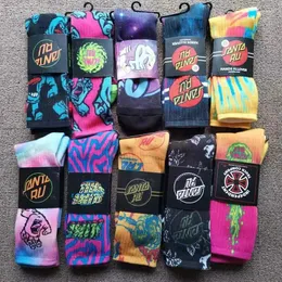 Men's Socks Ski Cotton Sports For Men Women 1 Pairs Print Designer Breathable Tube Skateboard Couple Sock