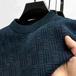 Mens suéteres escritório homens camisola pulôver topo engrossado oneck manga comprida quente roupas de malha de alta qualidade dimensional casual masculino 231216