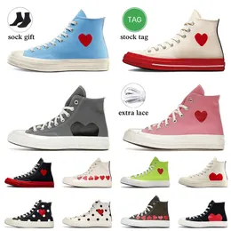 سبعينيات القرن العشرين OG Classic 70 Designer Casual Canvas Shoes commes des garcons x chucks taylors flat recorers womens multi-heart whet red red intage low sneakers top sneakers