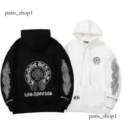 Sleeve Hooded Coat Heart Men Loose Long Mens Sweatshirts Designer Hoodie Zipper Hoody Woman Hip Ch Hop Jacket Chrome Hoodies Winter 34