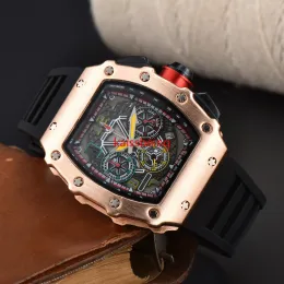 Richarder Milles Horloge 2024 Nieuwe Hoge Kwaliteit Heren Horloge Designer Luxe Merk Waterdichte Rubberen Band 44 Mm Horloges