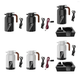 Vattenflaskor Bilvärme Cup Travel Coffee Mug 1.3L SMART för bryggmjölk Uppvärmd dryck camping