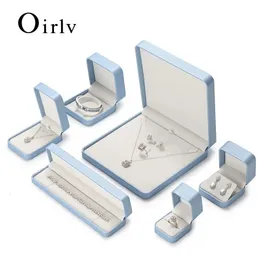 Schmuckschatullen Oirlv Luxus-Schmuck-Paar-Ring-Box für Verlobung, Hochzeit, Ring-Box, Geburtstag, Jewerly-Anhänger, Armband, Halskette, Display, Geschenkbox 231216